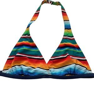Gossip striped halter top bikini, top size medium